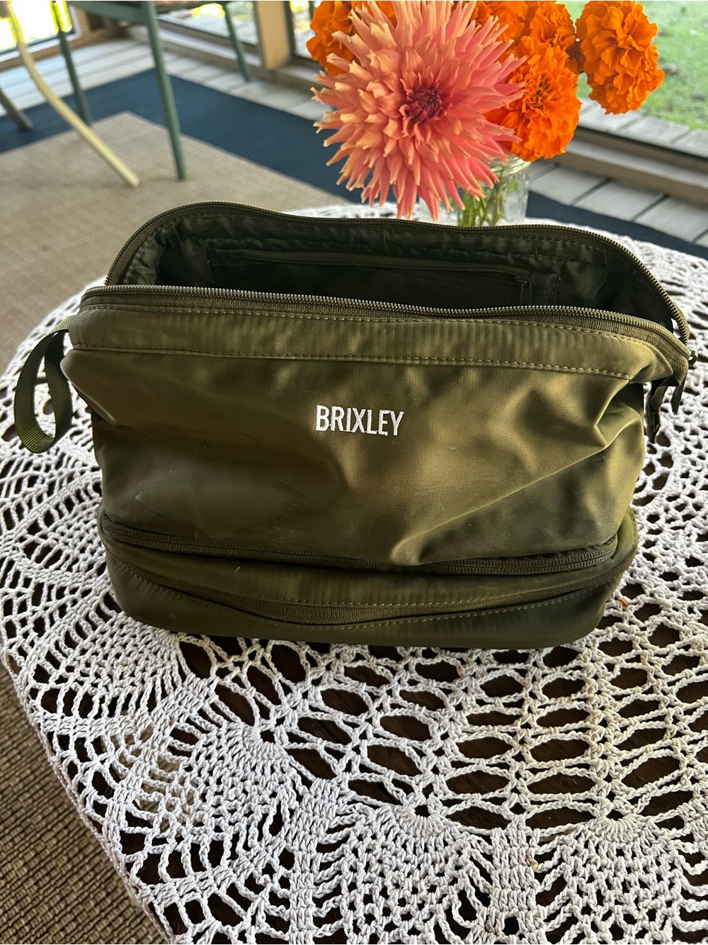 Brixley Olive Toiletry Bag